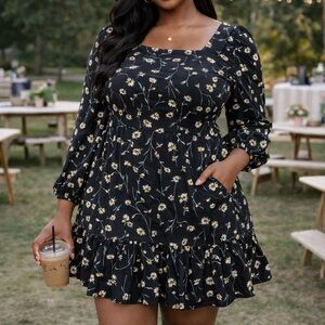 ******SOLD OUT******Forever Floral Black Dress